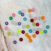 Large-hole beads, colored beads, round beads, translucent pearls, abacus beads details Picture